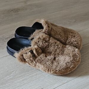 Carvela Brown Furry Mules